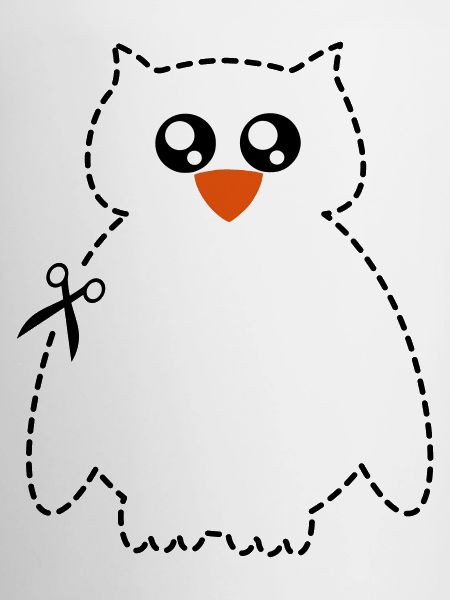 Cute scissors owl