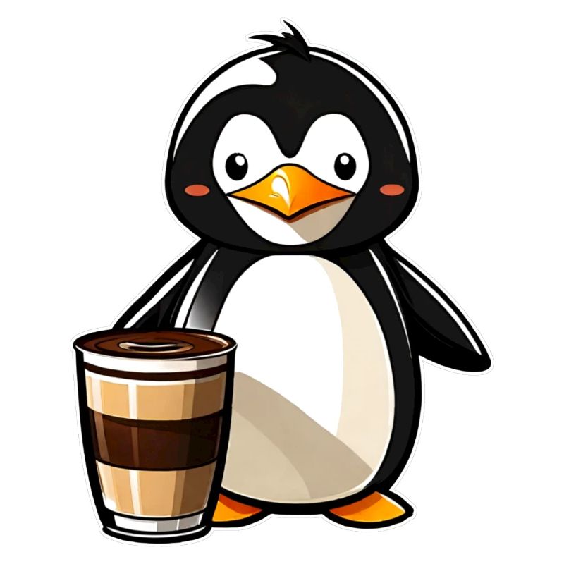 Cute Penguin with Coffee V