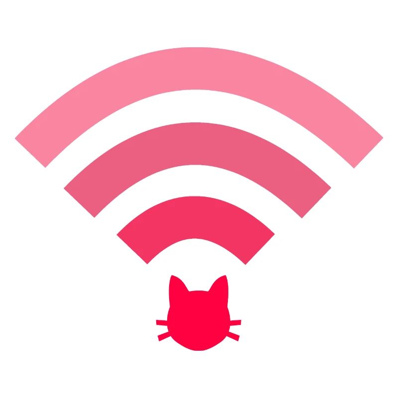 wifi cat pink