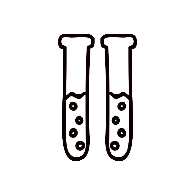 2 test tubes black