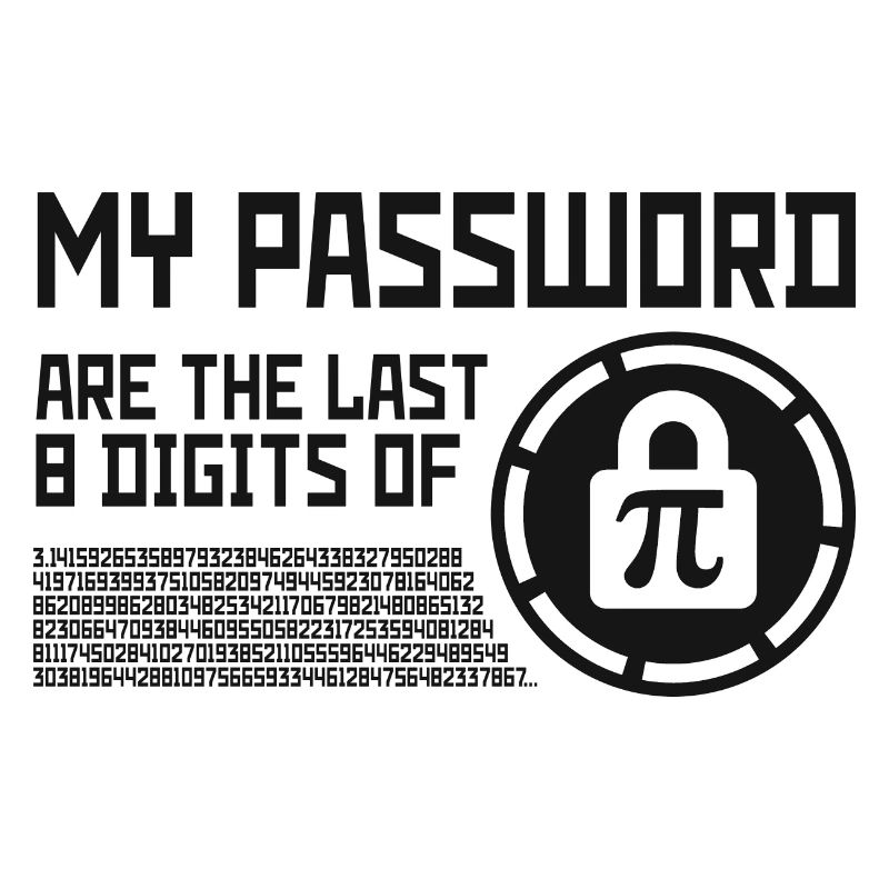 MON MOT DE PASSE DÉCIMALE PI MATH GIFT