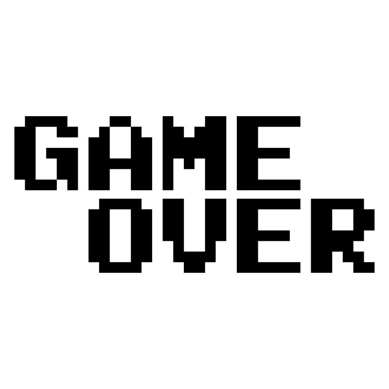 Game over - pixelated retro lettering