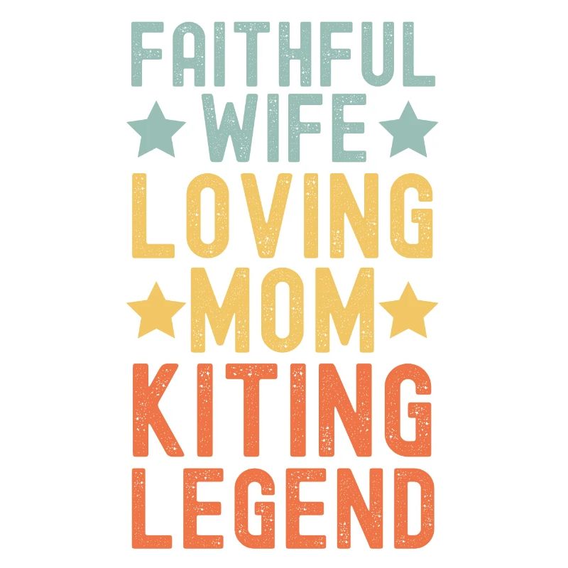 Ehefrau Mutter Kite Surfen Legende Retro Vintage
