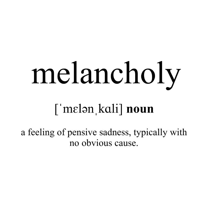 Dictionnaire de définition de mélancolie (mélancolie)