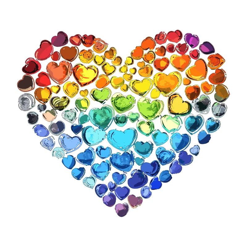 Regenbogen Herz