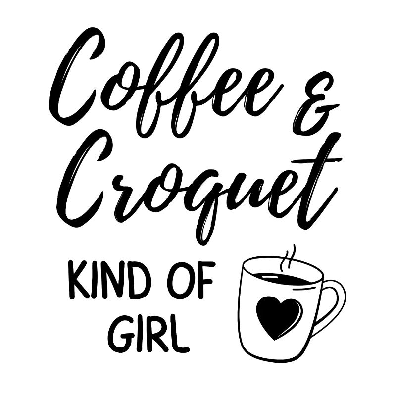 Kaffee & Krocket Art von Mädchen.
