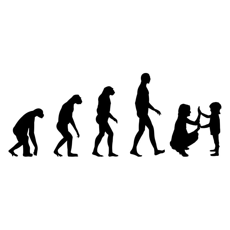 Evolution Erzieherin - Mama - Kindergarten