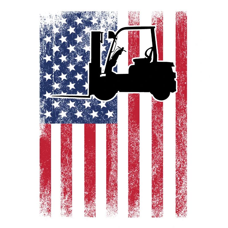 Chariot élévateur à fourche USA Flag