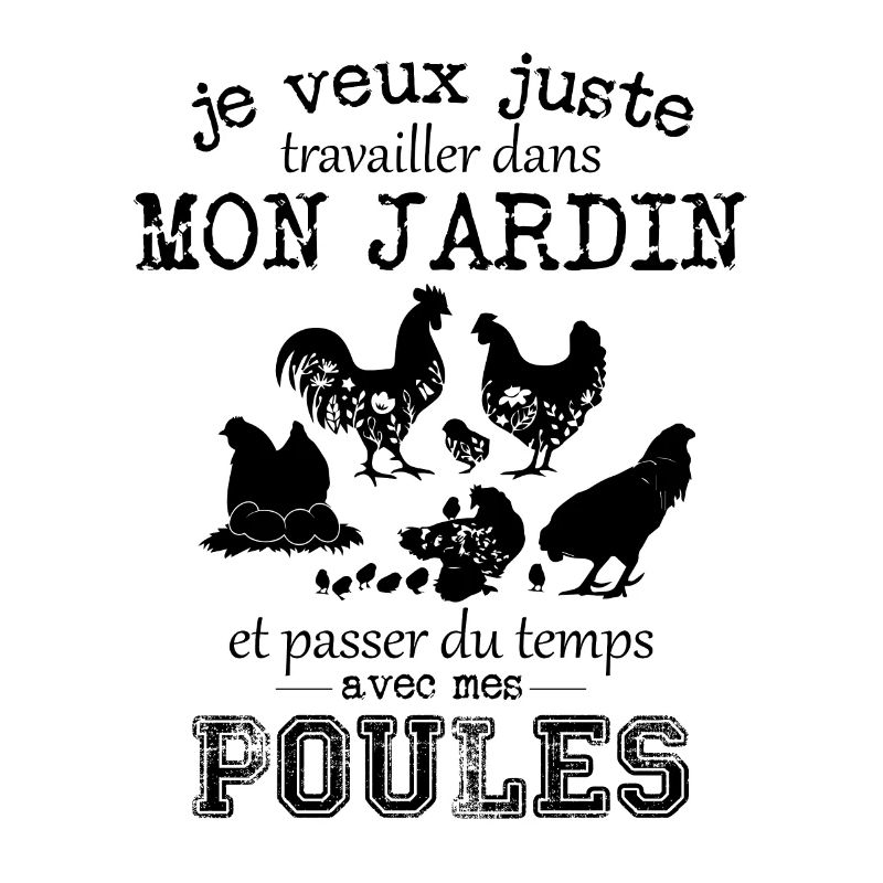 Travailler dans mon jardin avec mes poules