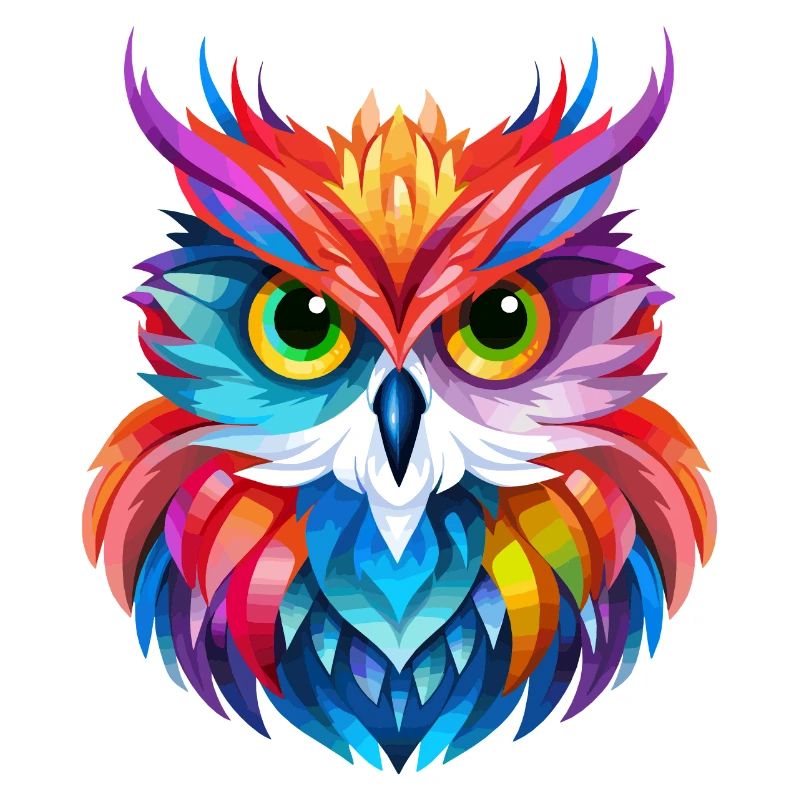 Conception de hibou coloré
