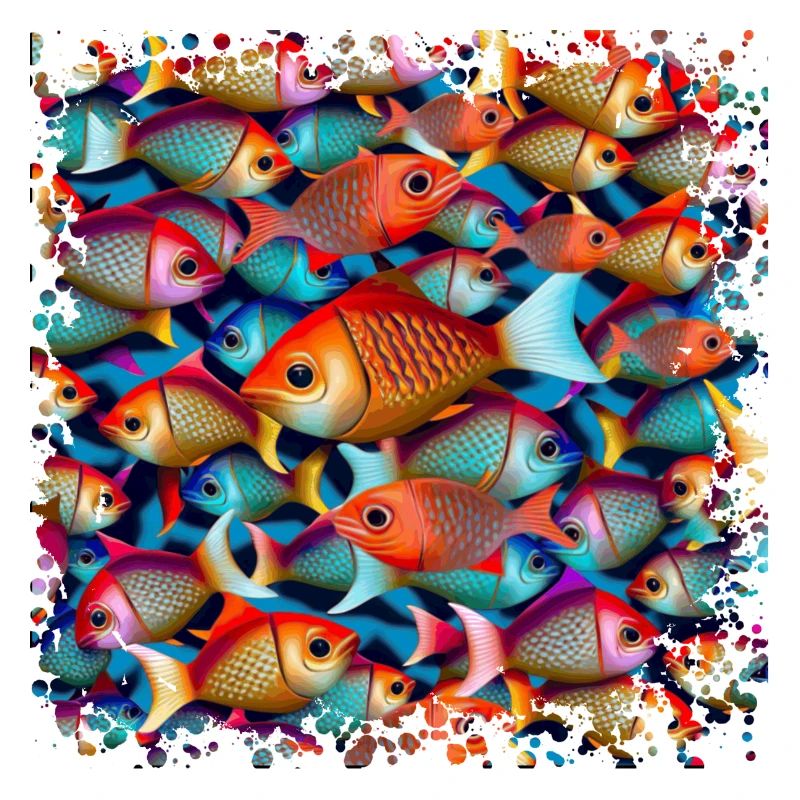 Beaucoup de poissons nagent dans de grands bancs