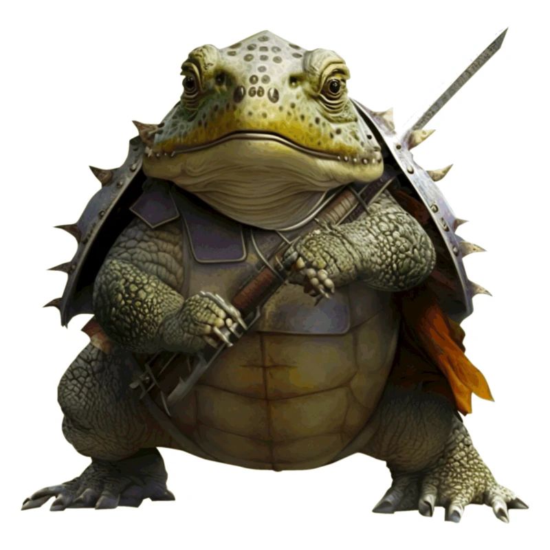 Frog in full gear