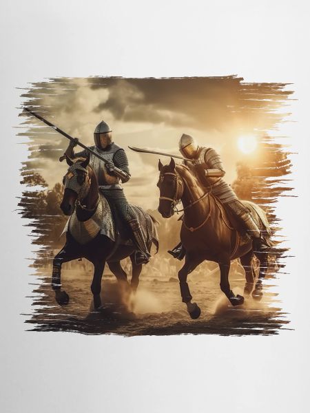 A medieval jousting tournament