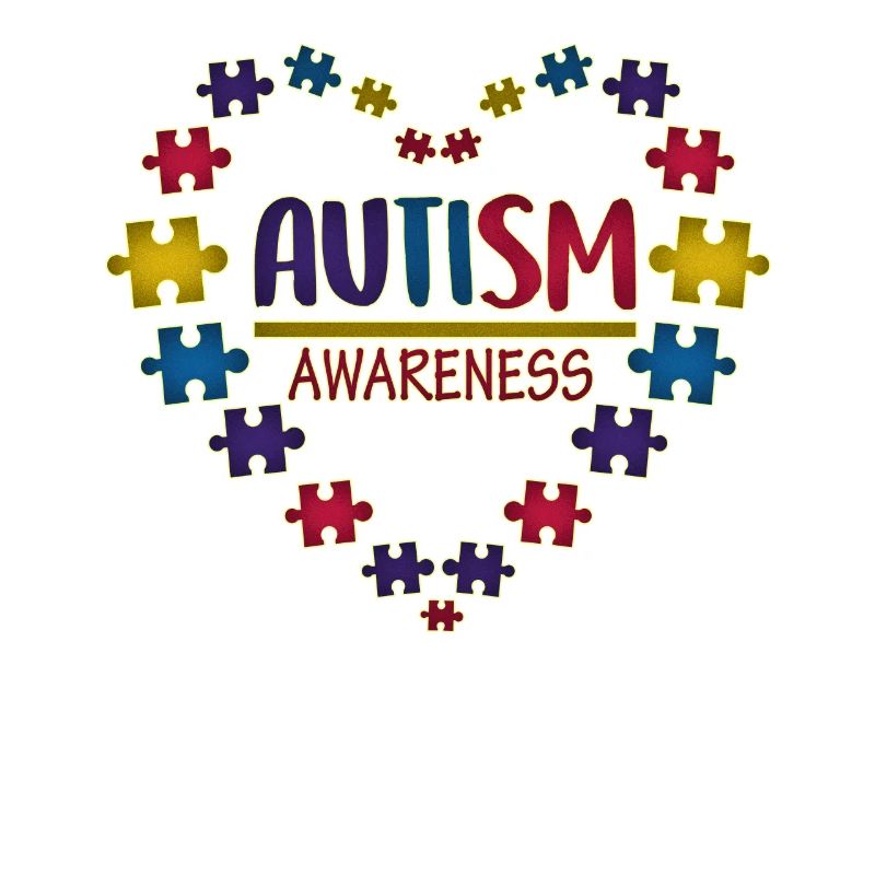 Autism Awareness - Autistic Support ASD Heart