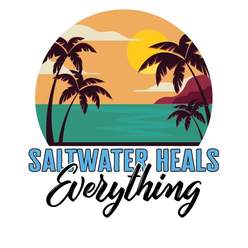 Beach Lover Shirt, Saltwater Heals Everything