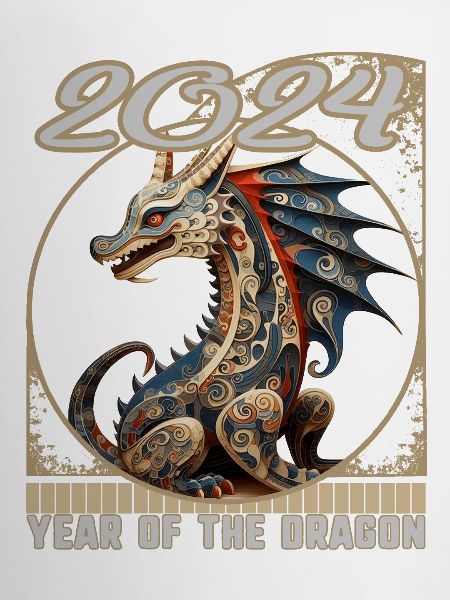 Chinesisches Neujahrs-Drachen-Volkskunst gemustert