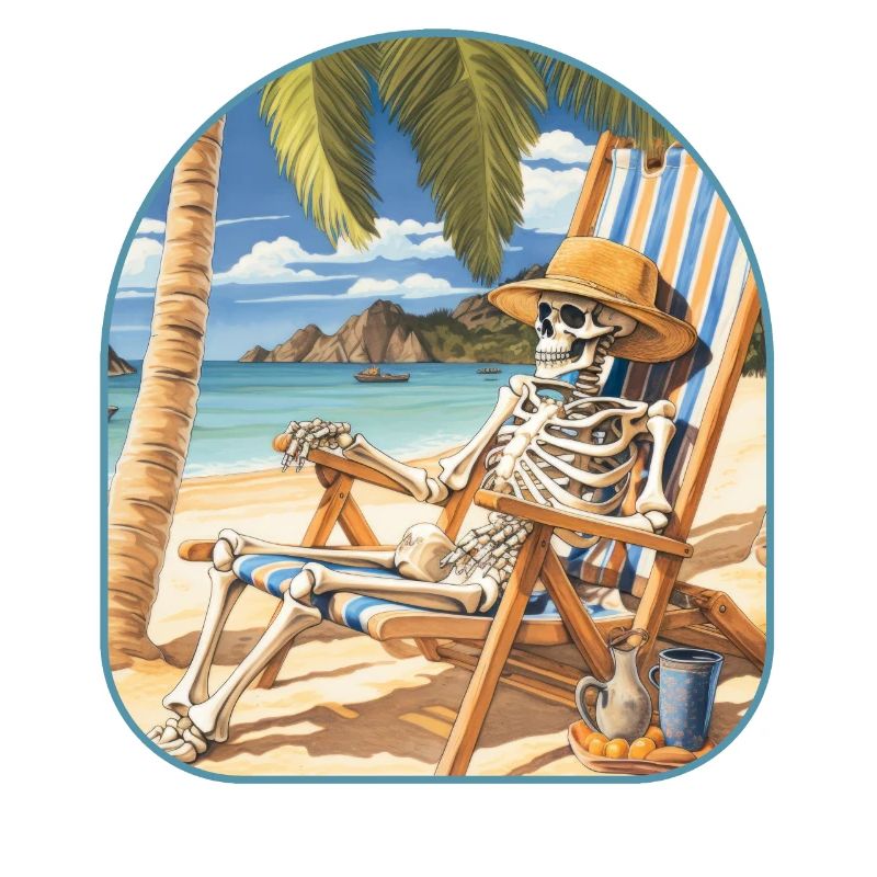 Beach Bum Skeleton Surf's Up Rock