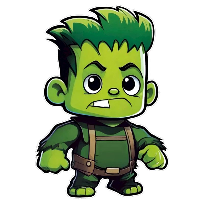 Monstre vert mignon