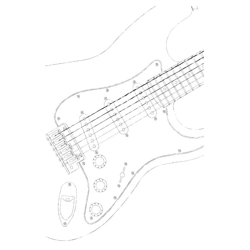 black Strat guitar