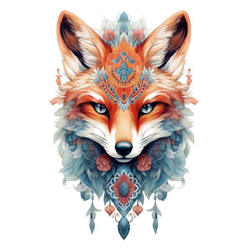 Renard bohème coloré
