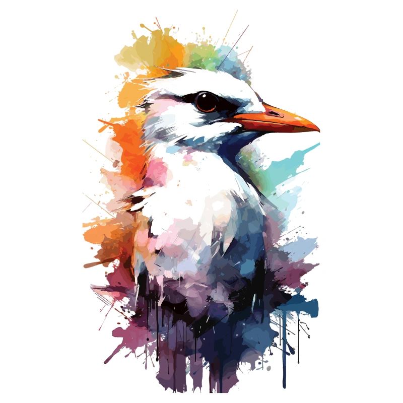 Graffiti Aquarelle Möwe Mouette