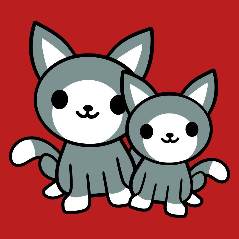 2 chats amis équipe équipage deux chatons de compagnie