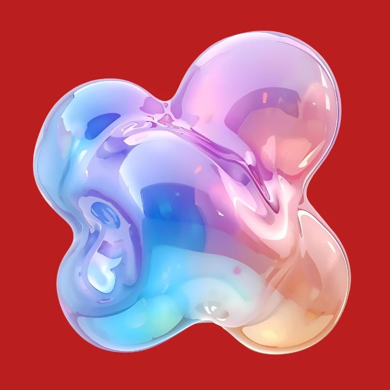 Glänzendes Pastell-Abstraktes Bubble-Design