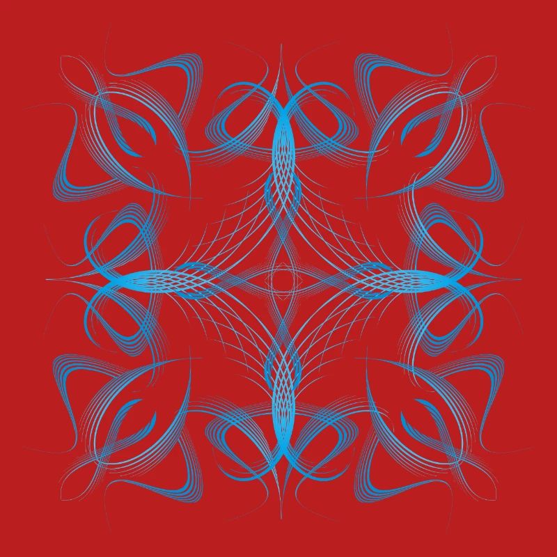 Delicate dynamic blue line pattern