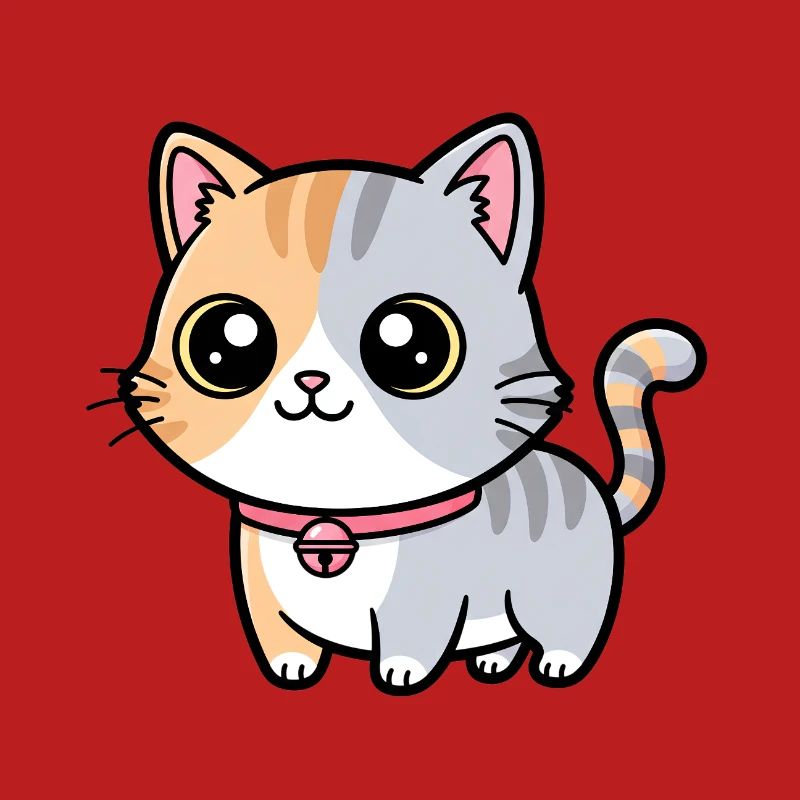 Charme de collier chaton calicot