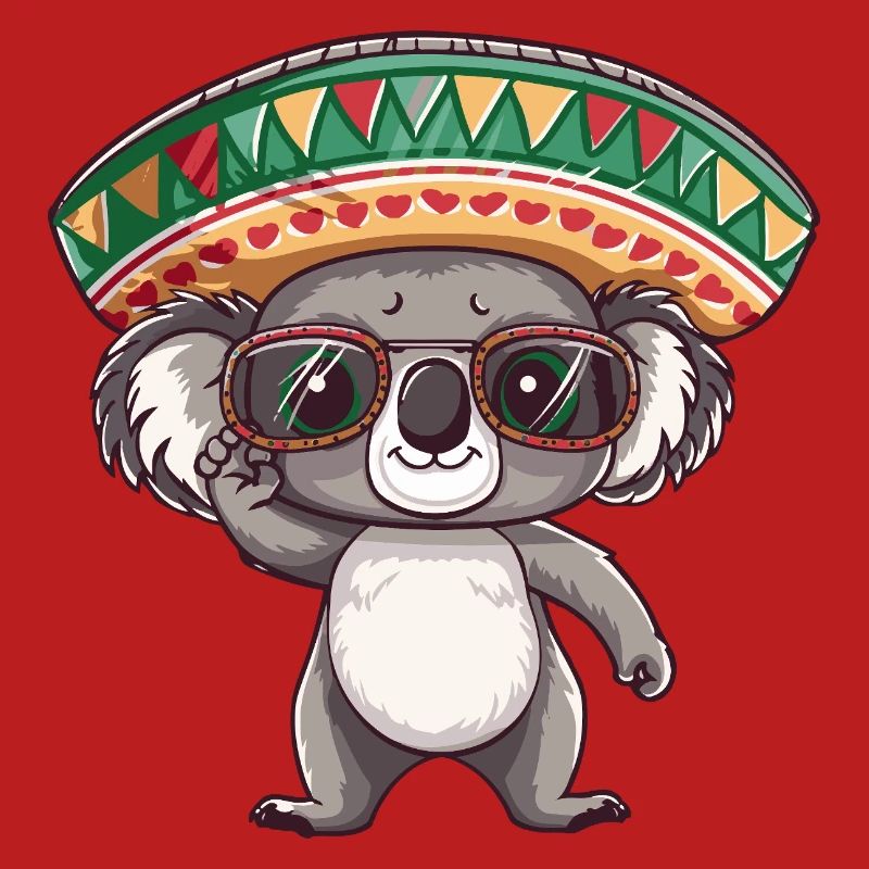 Koala Comic Funny Sombrero