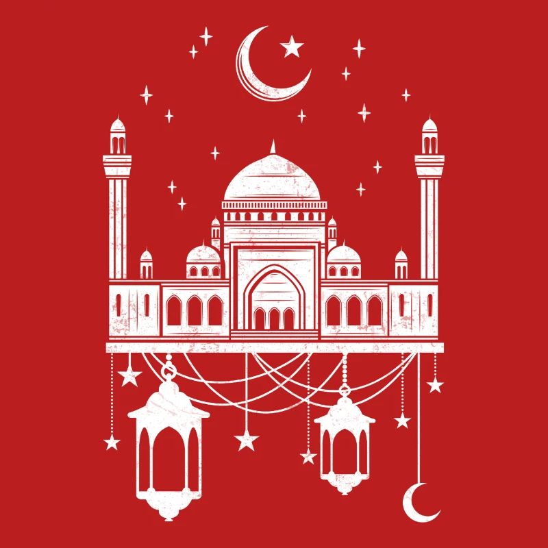 Mosquée avec croissant de lune
