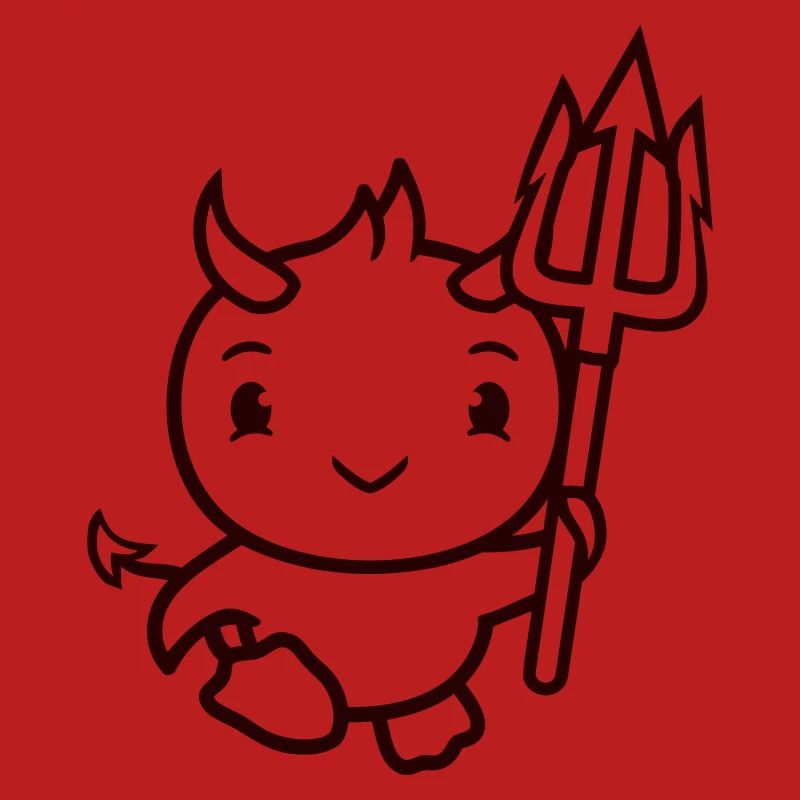 bird devil horns satan trident hell evil cool