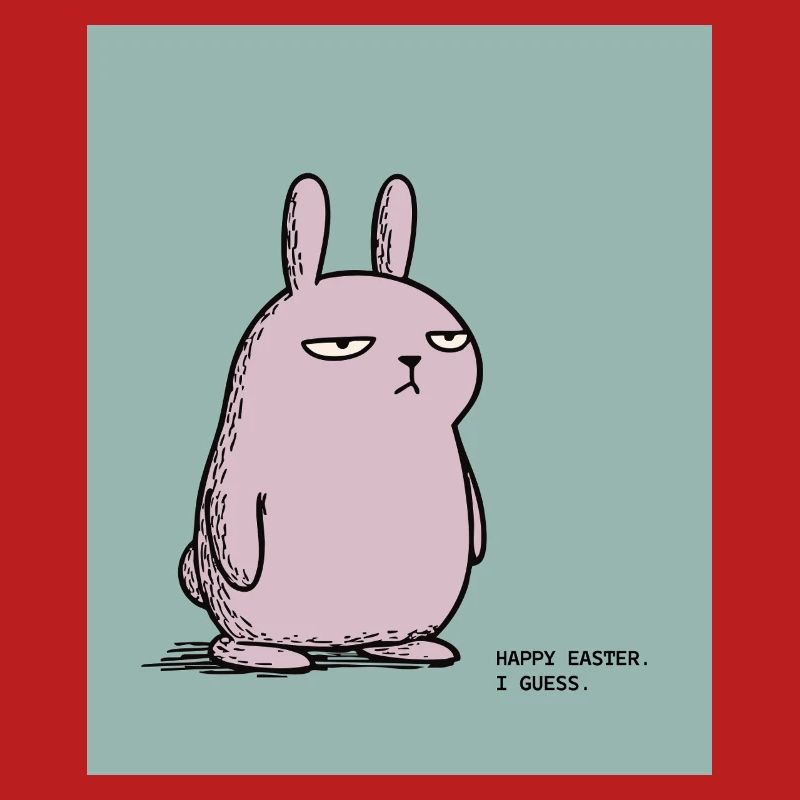 Happy Easter I Guess – Grumpy Bunny Easter Design