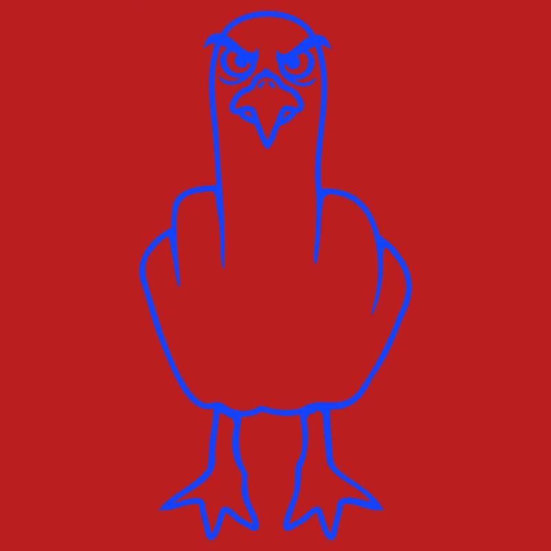 Möwe Mittelfinger Beleidigung Stinkefinger frech