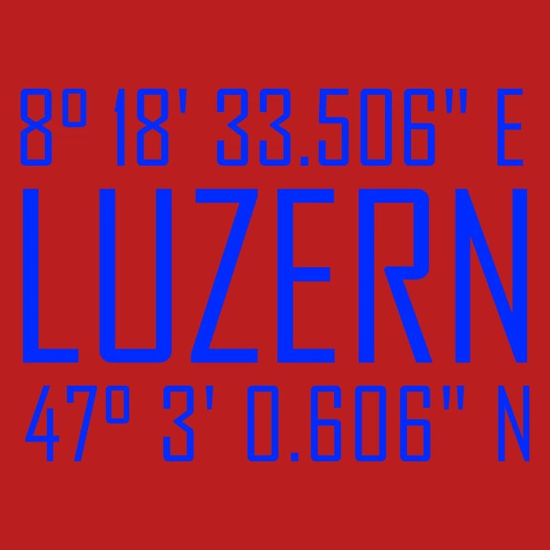Lucerne coordinates – typography with reference to location