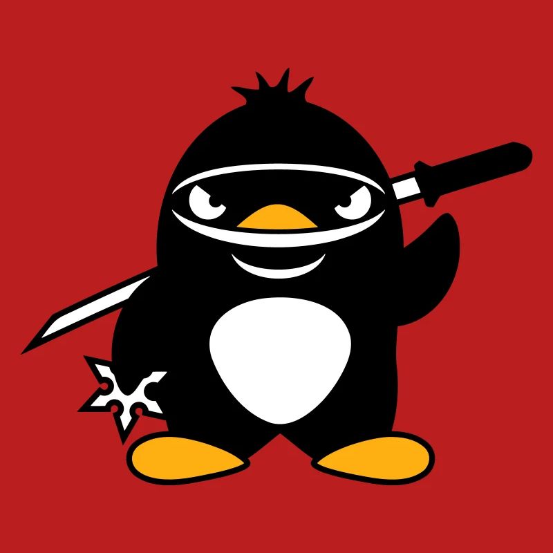 Penguin Ninja Samurai Japanese Katana Fighter