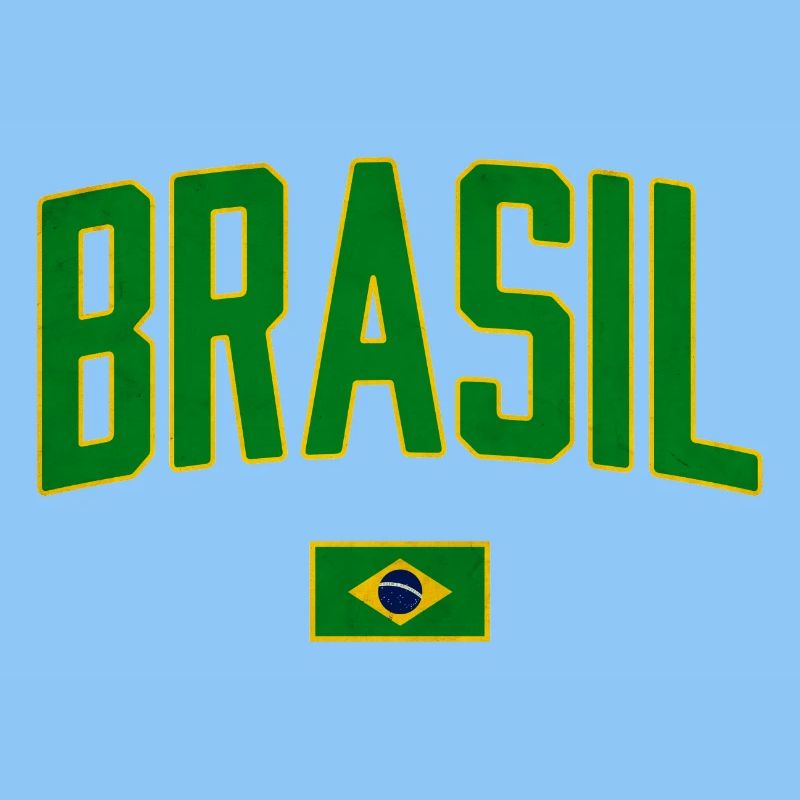 Conception du Brésil avec drapeau national