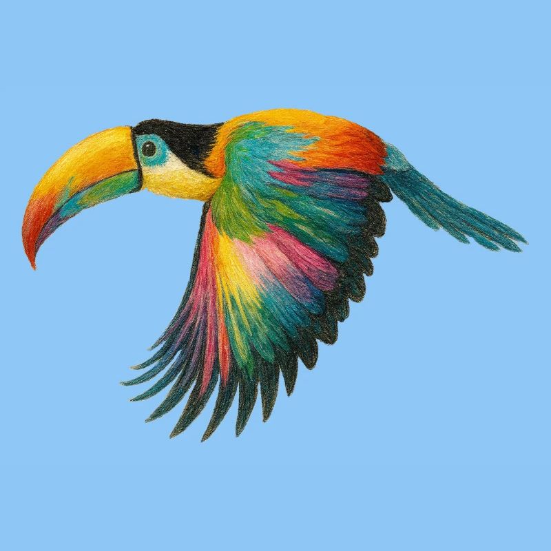 Rainbow Parrot Pattern
