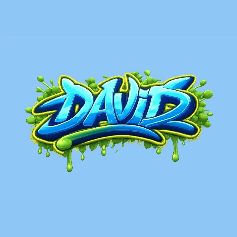 Graffiti name DAVID printable on everything 