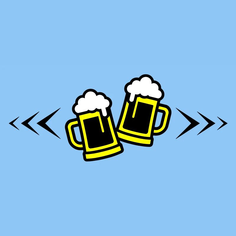 Bier Anstoßen Symbol Bierkrug
