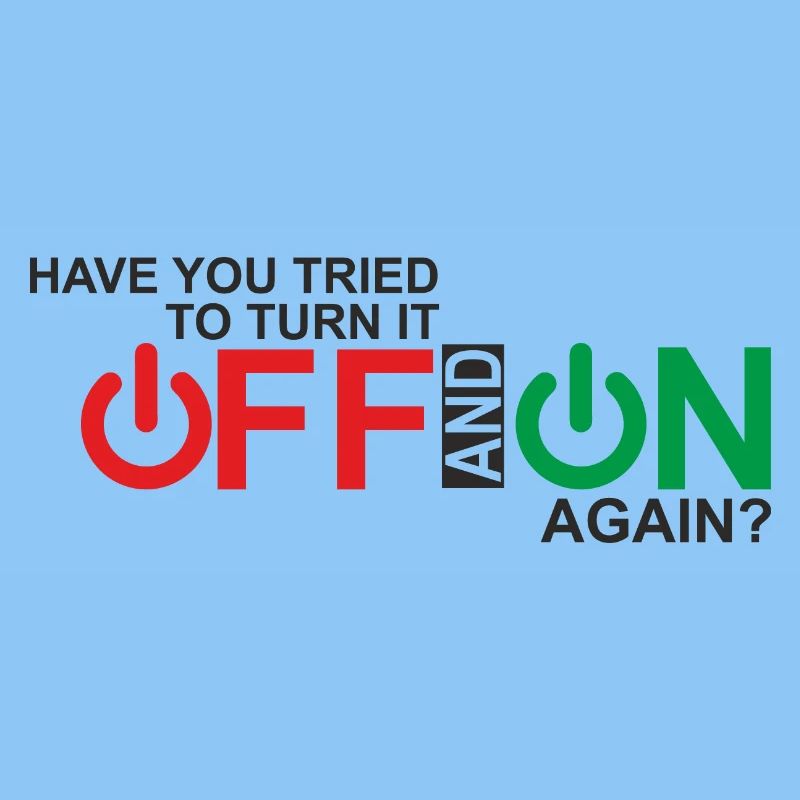 Vibrant Power Button Typography Design