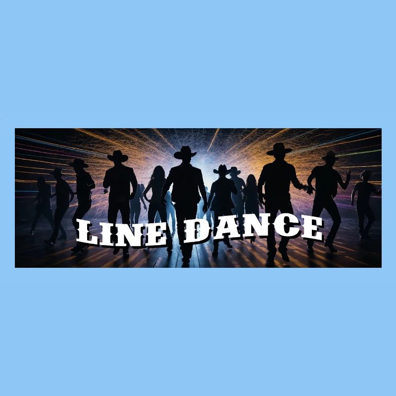 Line dance group dancing