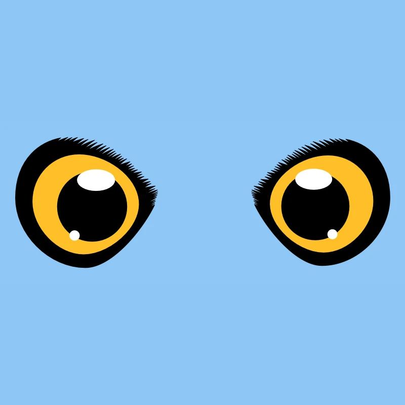 zwei leuchtende Augen einer Eule