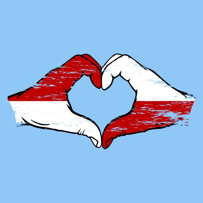 Drapeau de Monaco Pologne Forme de main Forme de coeur Utilisé