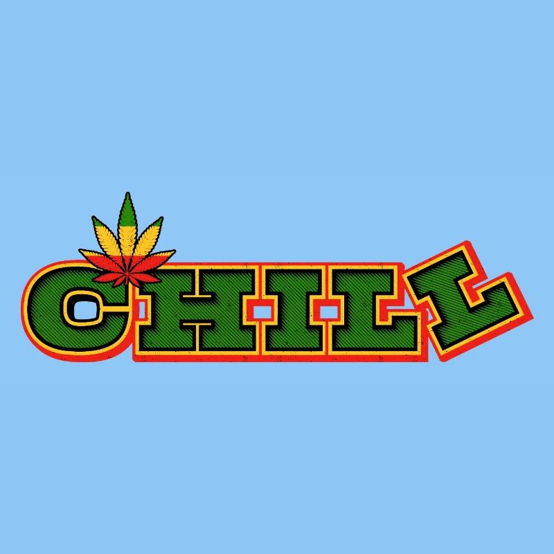 Psychedelic Chill Cannabis Wortkunst