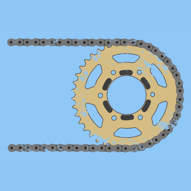 Sprocket chain composite cracks