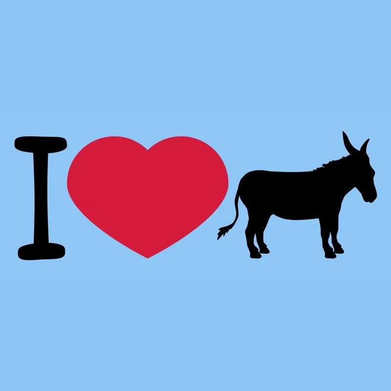 i love liebe herz esel pferd pony klein packesel l