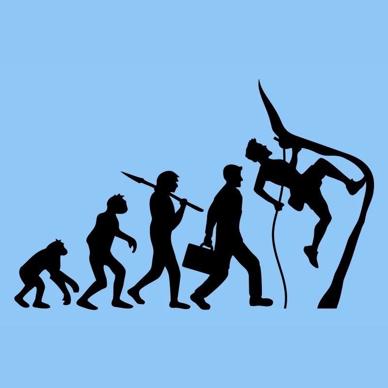 Evolution de grimpeurs de corde d'escalade
