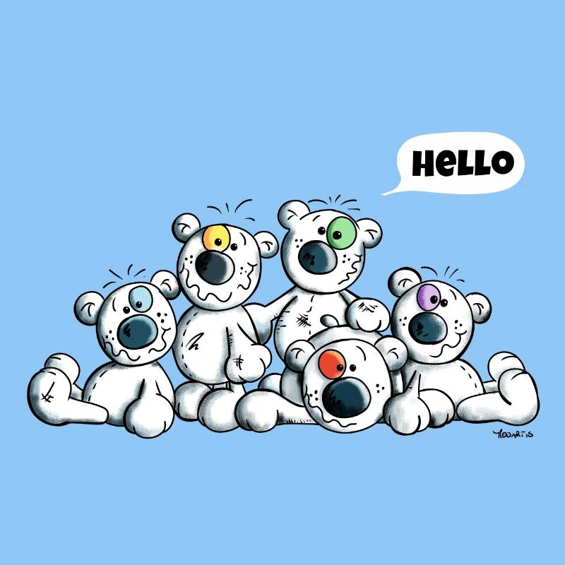 Hello Teddys - Polar Bear - Bears - Comic