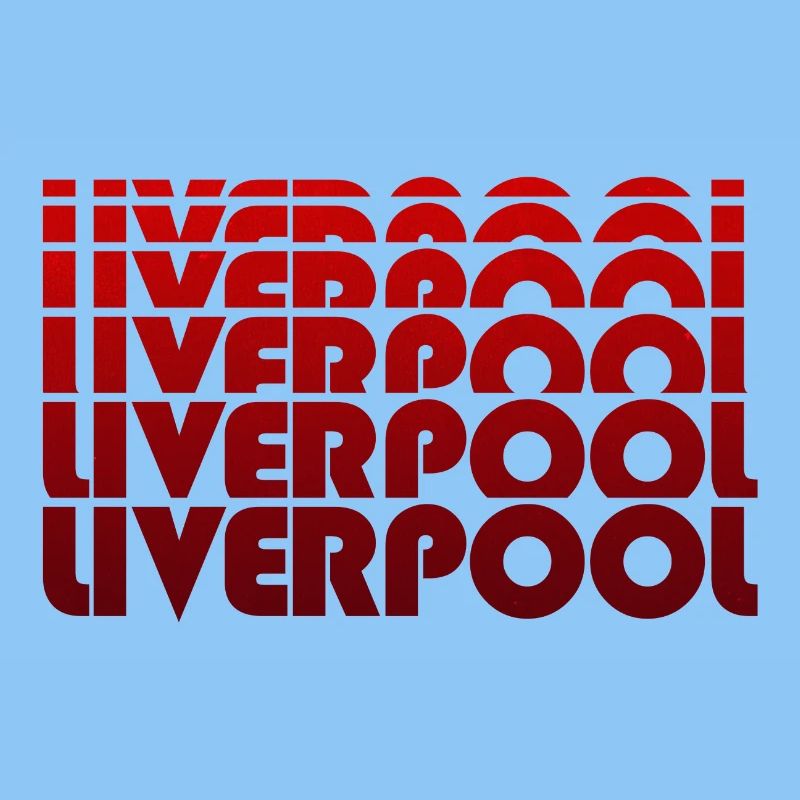 Liverpool Mehrfachtext Retro-Design